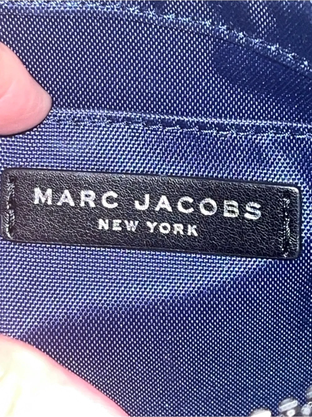 NWOT Marc Jacobs North South Indigo Blue & Black Crossbody Messenger Bag